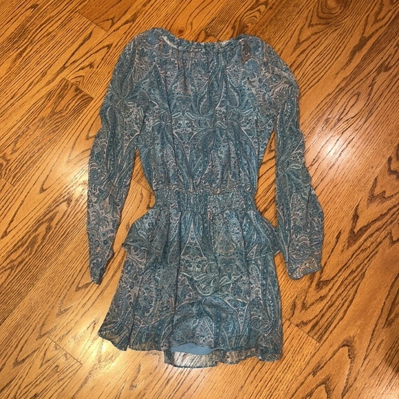 NWOT Ramy Brook Woman’s Silk Blue Printed Dress Size XS - Picture 5 of 7